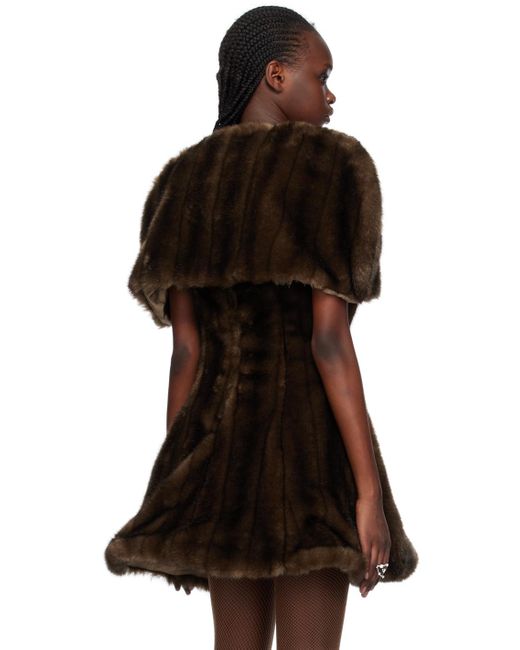 Cropped fur cardigan best sale