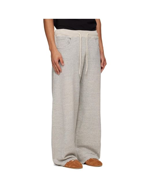 R13 Gray Relaxed Darted Sweatpants for men