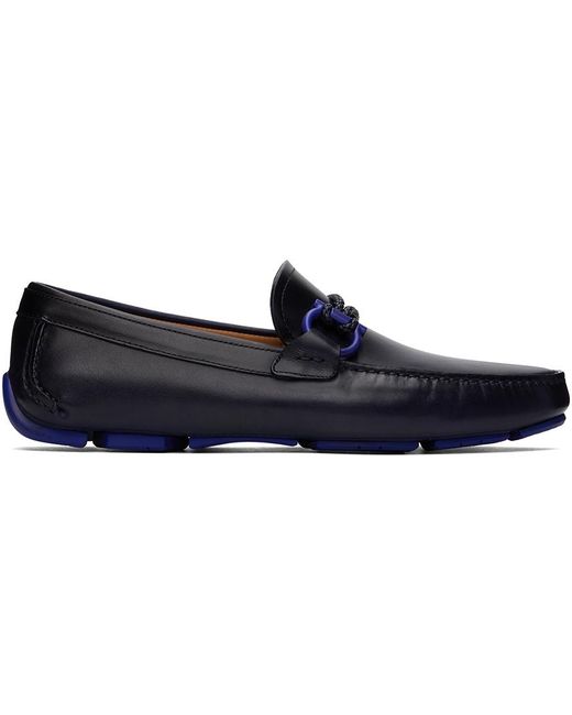 Flâneurs de conduite bleu marine Ferragamo pour homme en coloris Black