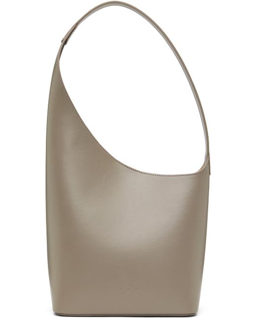 Aesther Ekme Gray Ssense Exclusive Taupe Demi Lune Bag