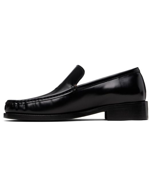 Acne Black Leather Loafers for men