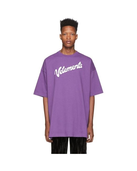 Vetements Purple Milk T-shirt for men