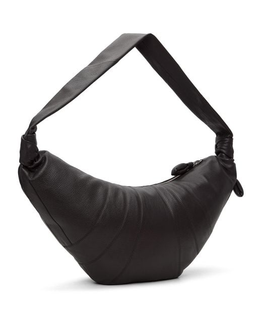 Lemaire Black Large Croissant Bag for men