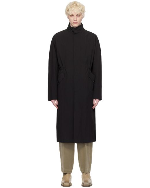 LE17SEPTEMBRE Black Stand Collar Coat for men