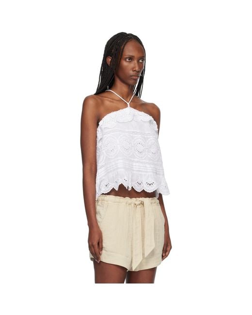 Isabel Marant White Prisha Lace Top