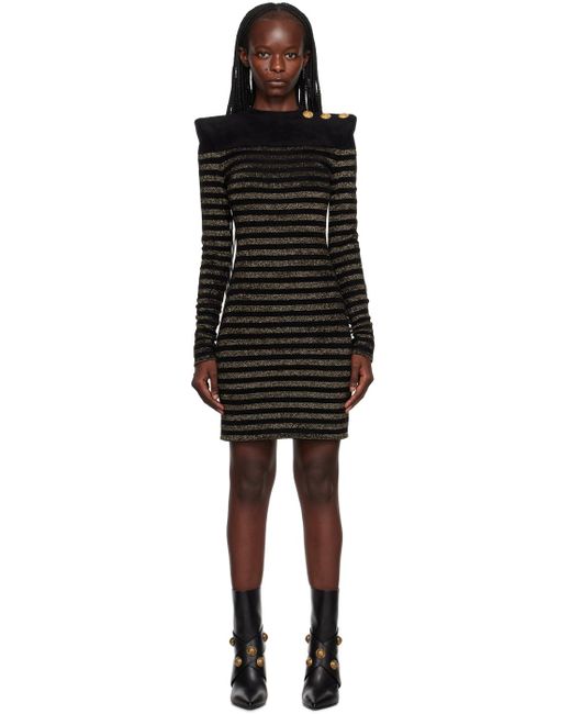 Robes es Balmain en coloris Black