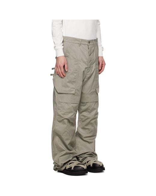Rick Owens Gray Tower Stefan Cargo Pants for men