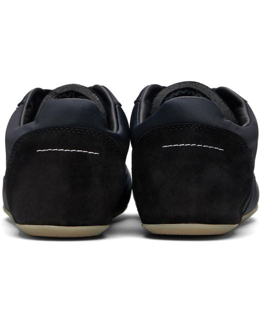 MM6 by Maison Margiela Black Satin Factory Sneakers