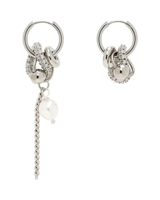 Justine Clenquet White Jade Earrings