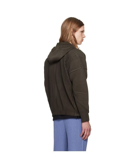 Homme Plissé Issey Miyake Brown Monthly Colors July Hoodie for men