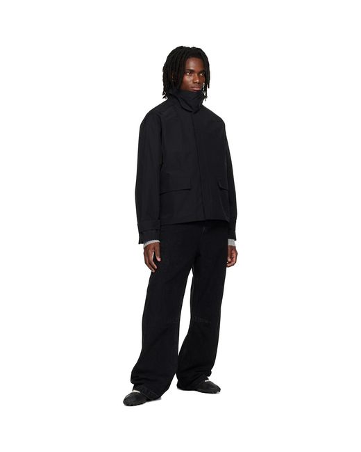 Entire studios Black Trench Jacket for men