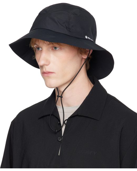Snow Peak Black Gore-Tex Rain Hat for men