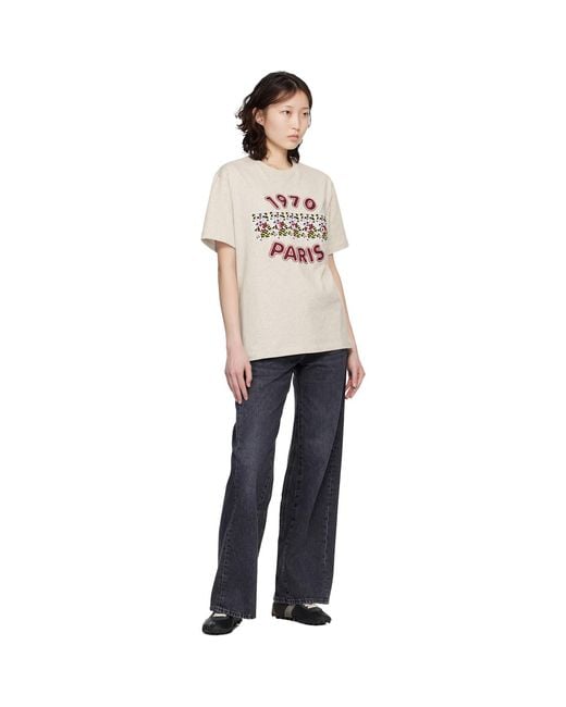KENZO Natural Paris Wild Tiger' Embroidered Loose T-Shirt