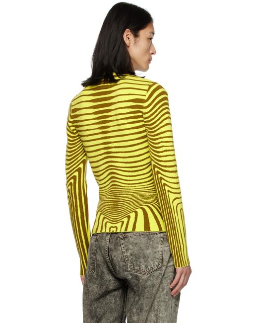 Jean Paul Gaultier Yellow Green Body Morphing Sweater for men