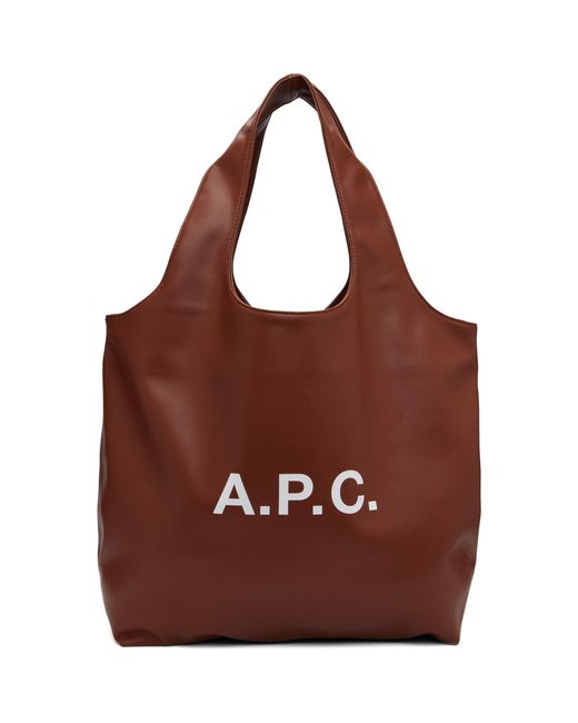 A.P.C. Brown Tan Ninon Tote