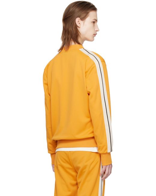 Palm Angels Orange Striped Track Jacket for men