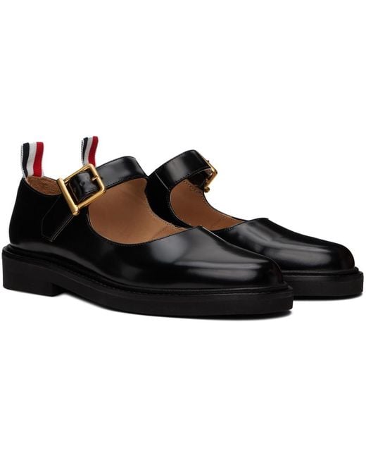 Thom Browne｜FLAT SHOES/LOAFERS (SINGLE STRAP THOM JOHN Thom Browne Micro Sole Thom John Loafers in Black | Lyst