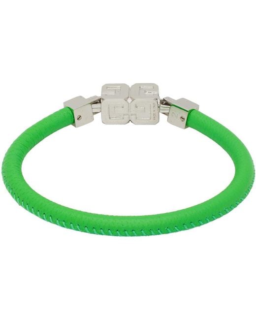 Bracelet G Cube en cuir et métal Givenchy pour homme en coloris Green
