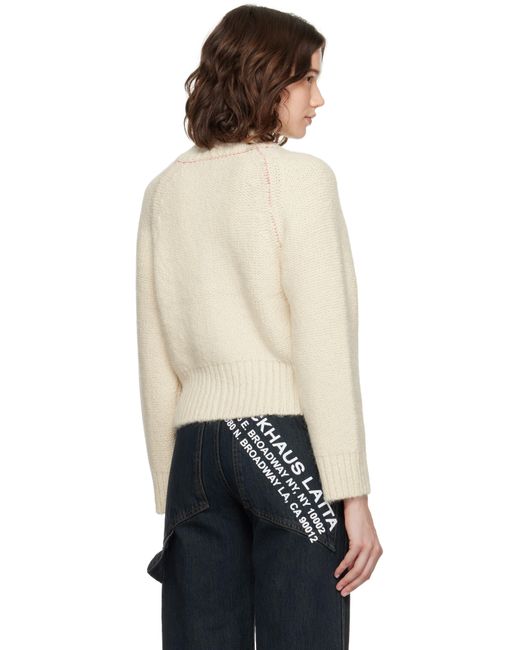 Eckhaus Latta Black Off- Fisherman's Bomber Cardigan