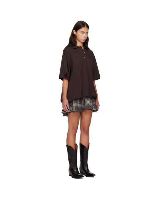 Acne Black Layered T-Shirt Minidress