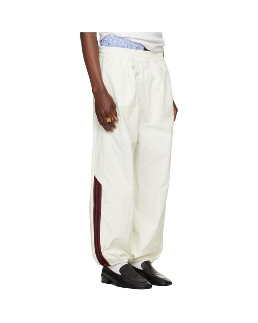 Willy Chavarria White Off- Adidas Originals Edition Woven Track Pants for men
