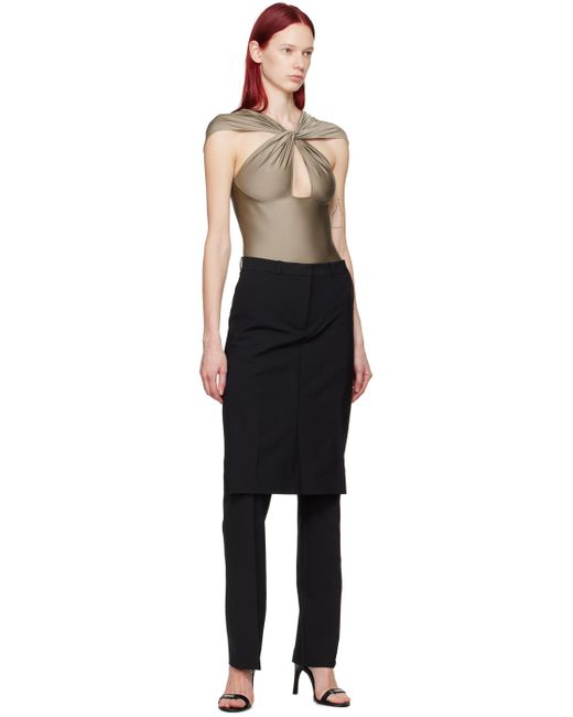 Coperni Black Skirt-Overlay Trousers
