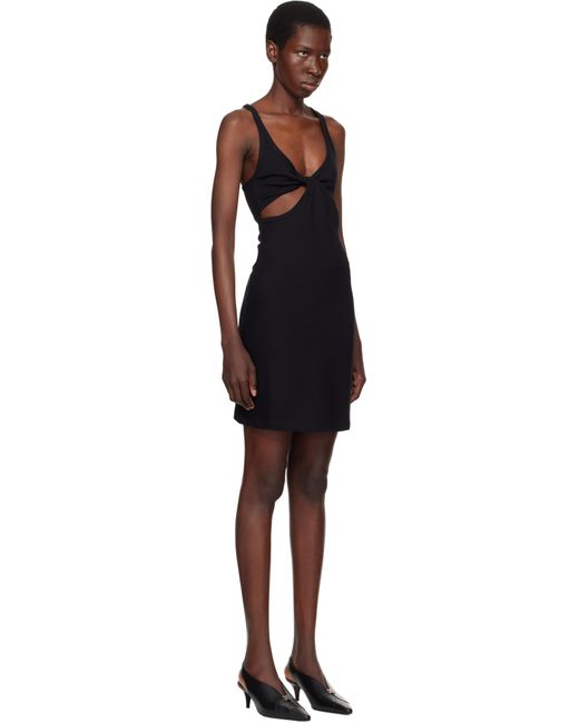 Courreges Black Twist 90's Rib Minidress