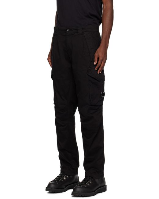 C P Company C.p. Company Black Loose-fit Cargo Pants for men