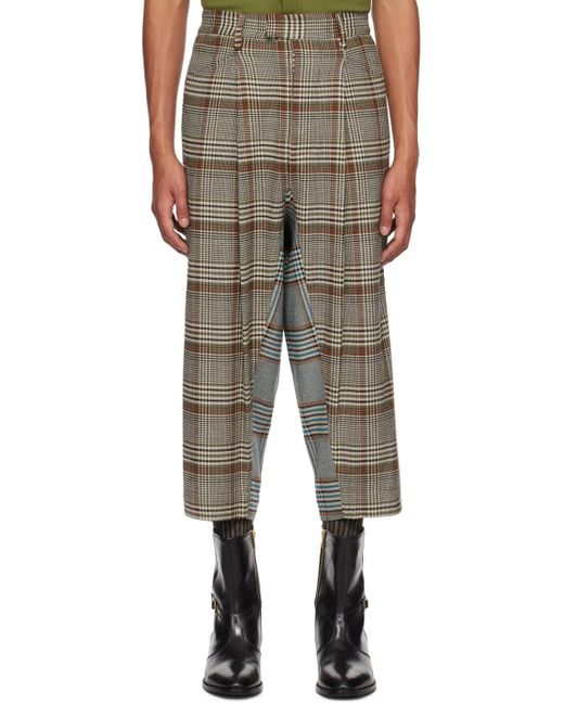 Vivienne Westwood Multicolor Beige & Brown Macca Trousers for men
