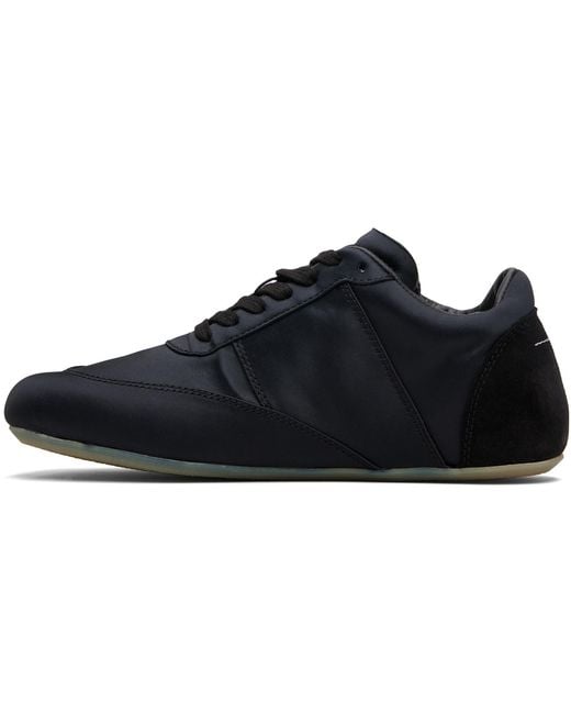 MM6 by Maison Margiela Black Satin Factory Sneakers