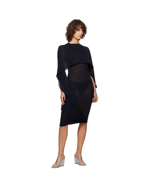 Paloma Wool Black Willy Midi Dress