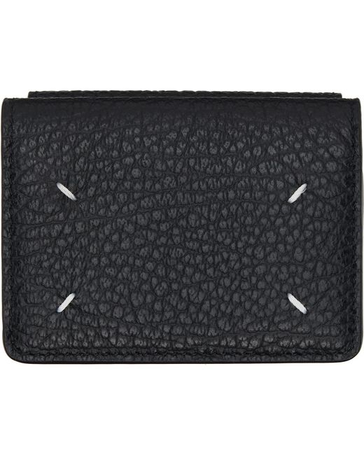 Maison Margiela Black Four Stitches Pocket Wallet for men