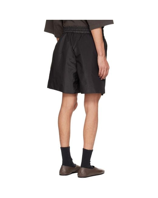 Fear Of God Black Nylon Taffeta Padded Sport Shorts for men