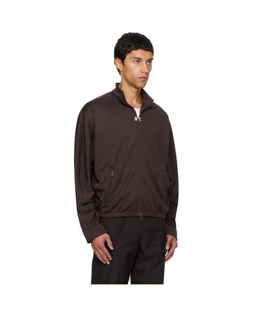 Courreges Black Interlock Tracksuit Jacket for men