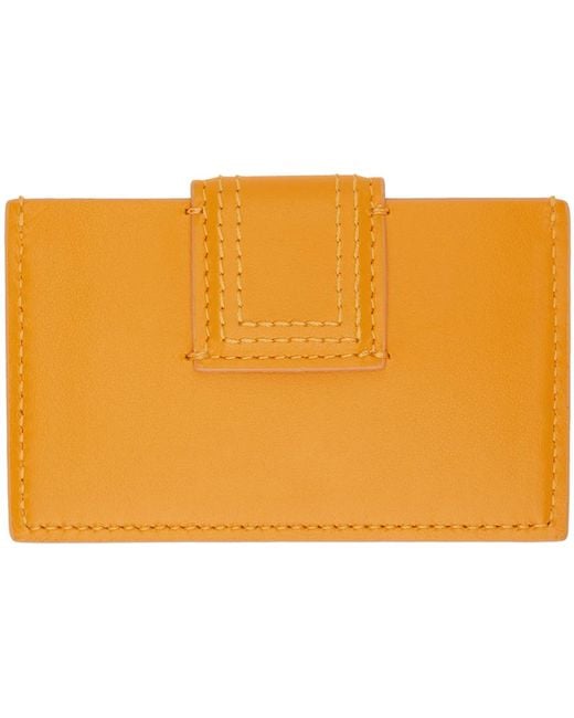 Jacquemus Yellow Orange 'le Porte Carte Bambino' Card Holder