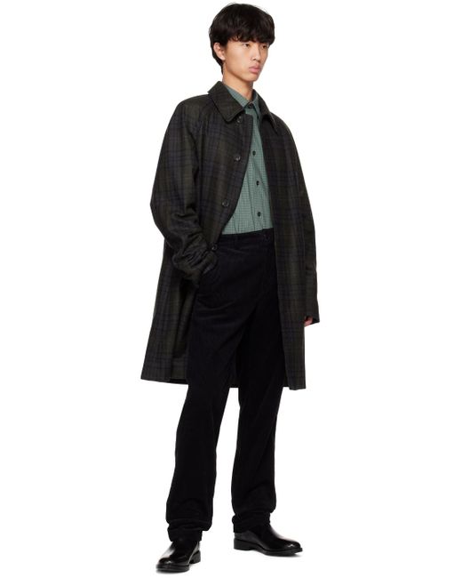 A.P.C. Black . Khaki Maxime Coat for men