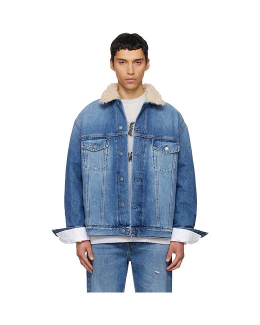 Acne Blue Faded Denim Jacket for men