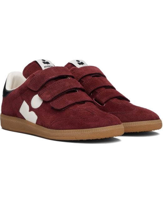 Isabel Marant Black Burgundy Beth Sneakers
