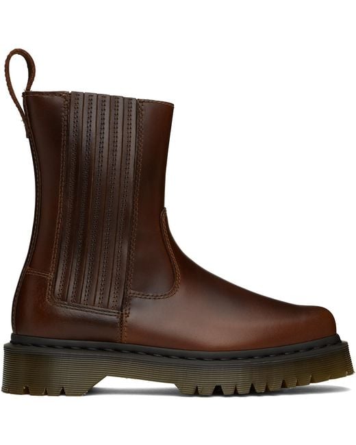 Dr. Martens Brown Amaaya Lo Leather Boots