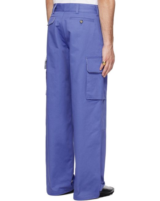 メンズ Marni ブルー オーガニックコットン カーゴパンツ Blue