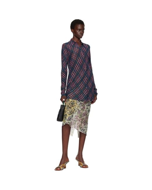 Dries Van Noten Multicolor Jacquard Midi Skirt