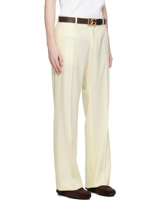 Dolce & Gabbana Dolce&gabbana Off-white Straight-leg Trousers for men