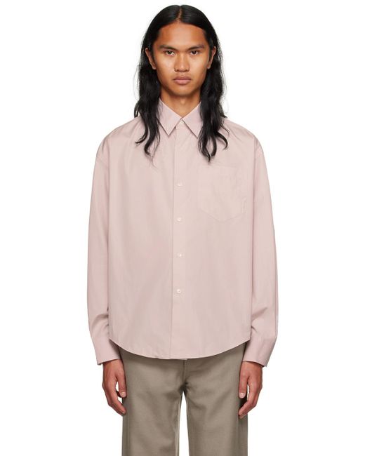 AMI Pink Boxy-fit Shirt for men