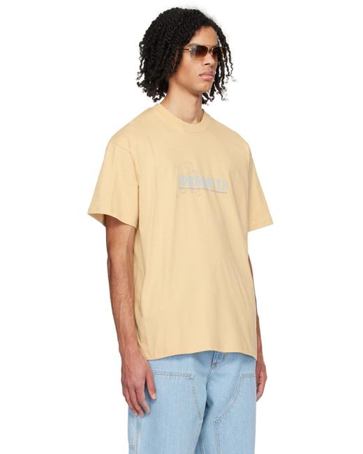 T-shirt jaune à image à logo Carhartt pour homme en coloris Blue