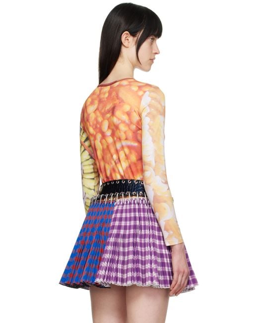 T-Shirt Ajusté 'Dinner's Served' Multicolore En Jersey Chopova Lowena