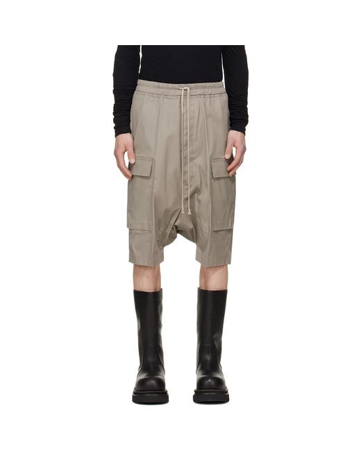 Rick Owens Multicolor Taupe Tower Pods Cargo Shorts for men