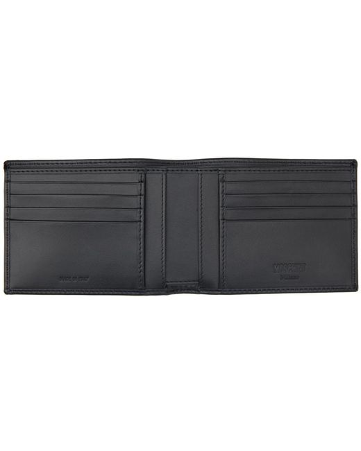 Moschino Black Brown All-over Logo Wallet for men