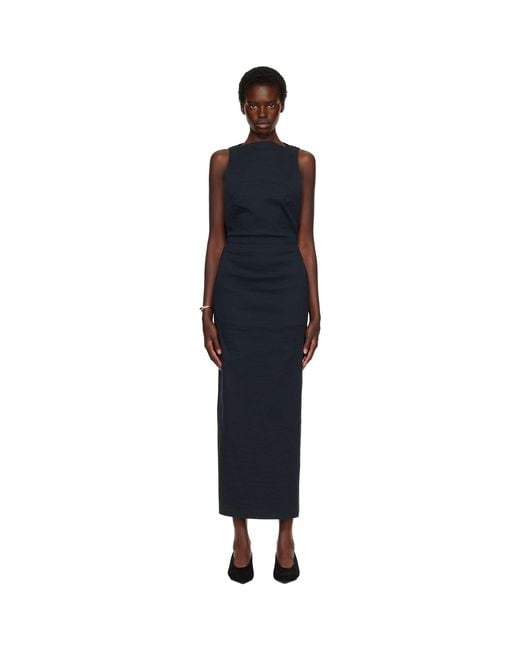 Issey Miyake Blue Allow Maxi Dress