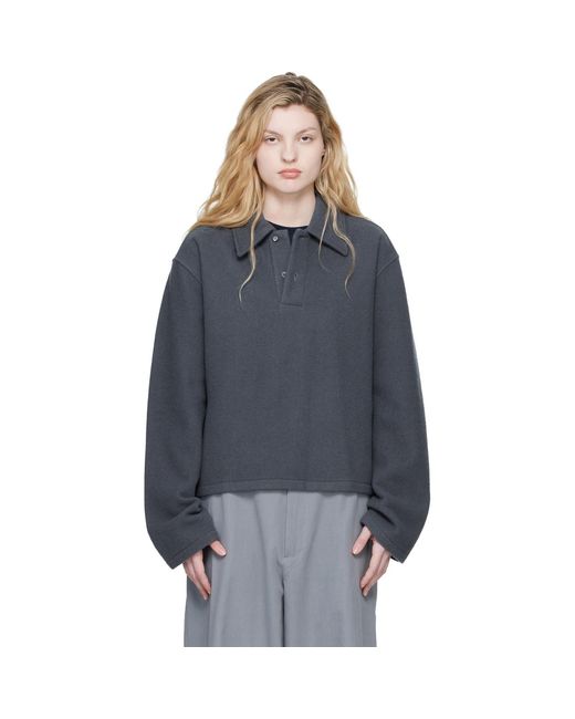 Polo Gris En Molleton Rier en coloris Blue