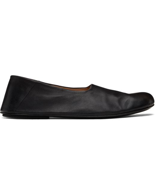 Marsèll Black Passo Soft Smooth Leather Slippers for men